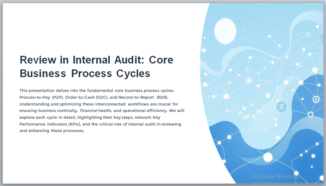 Review in Internal Audit Core Business Process Cycles